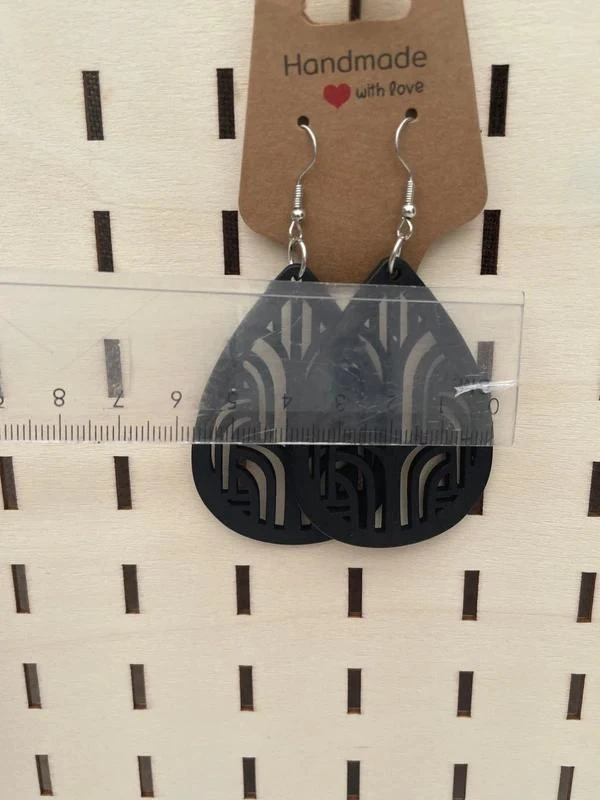 Boucles d’oreilles en bois modèle 6 – photo 3